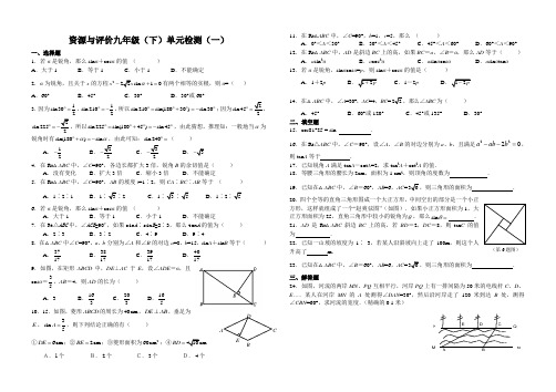 资源与评价(九下)
