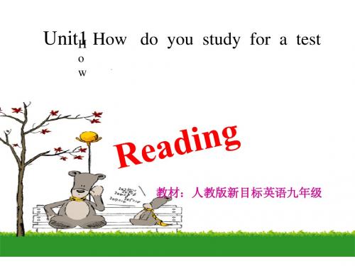 初中英语   人教版新目标  九年级 How do you study for a test Reading PPT课件