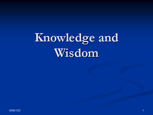 Unit 6 Knowledge and Wisdom ppt课件