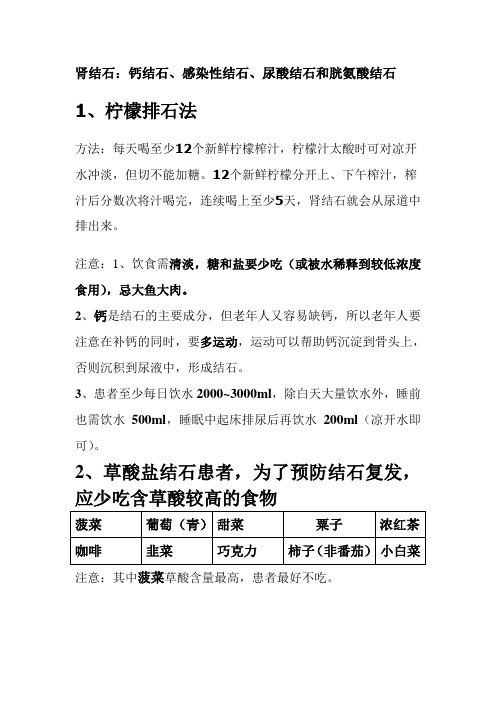 肾结石防治