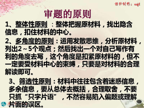审题立意 (1)