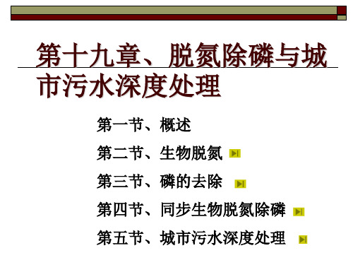 水污染控制工程-- 脱氮除磷