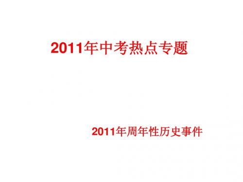 2011年中考热点专题