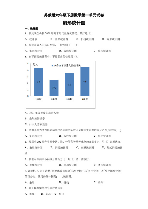 2022年六年级下册数学试题 第一单元试卷 苏教版(含答案)