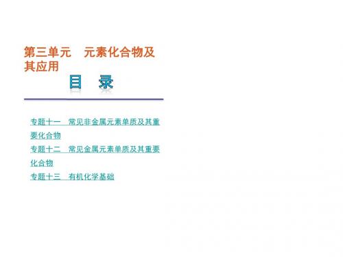 2012高考化学二轮复习课件元素化合物及其应用(新课标广东专用)