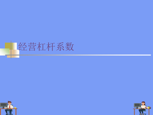 (2021)经营杠杆系数完美版PPT