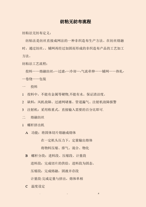 纺粘无纺布流程