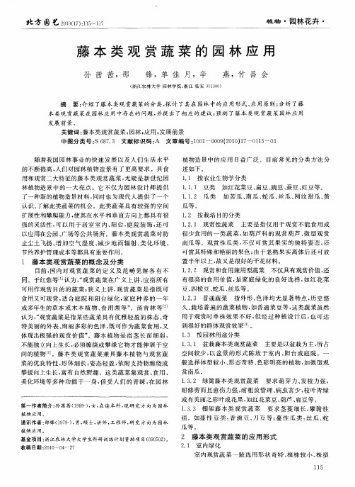 藤本类观赏蔬菜的园林应用