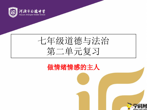 广东省河源市正德中学七年级下学期道德与法治课件：第二单元复习(共37张PPT)
