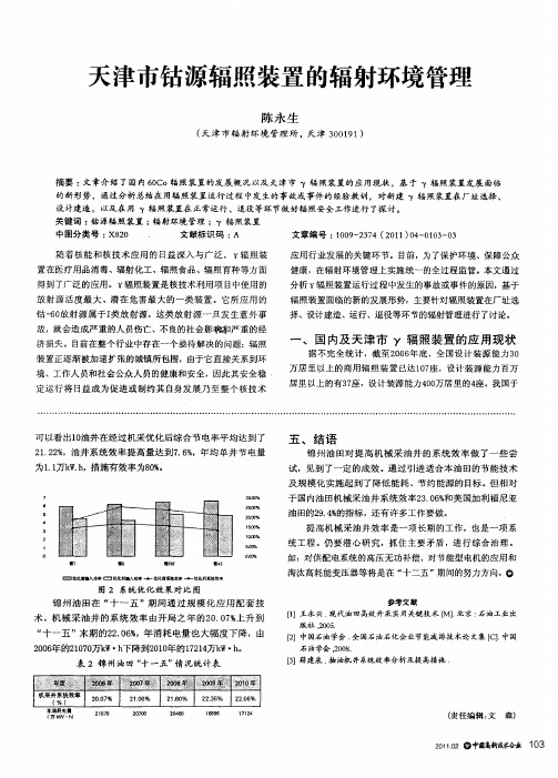 天津市钴源辐照装置的辐射环境管理
