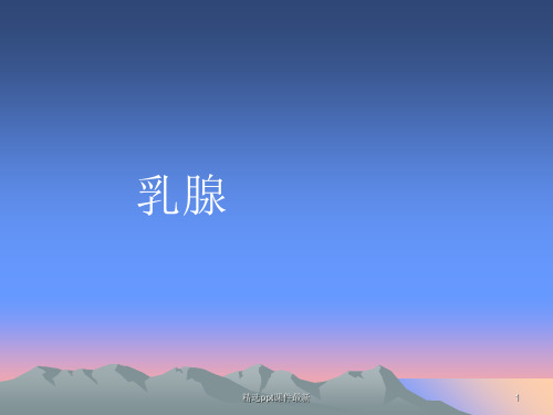 乳腺课件PPT课件