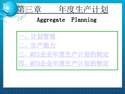 生产计划(生产管理(华中科技大学崔南方)
