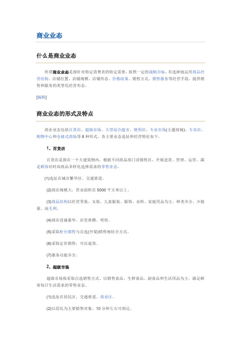 什么是商业零售业态
