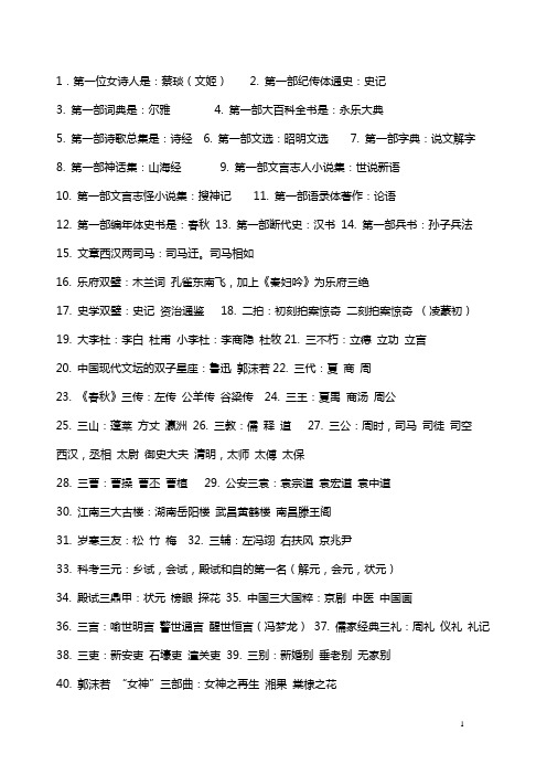 中国历史知识大全