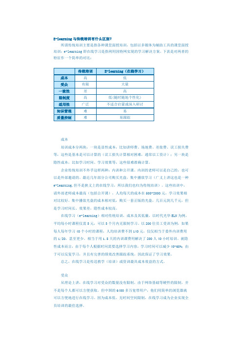 E-learning与传统培训有什么区别