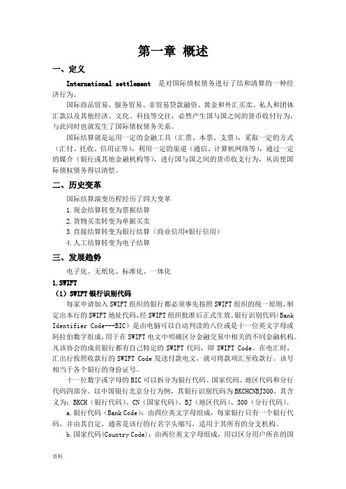 国际结算笔记集合排版
