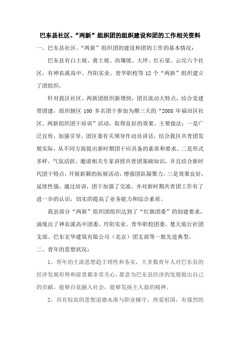 社区、两新组织的团工作资料