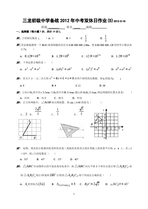 双休日作业5