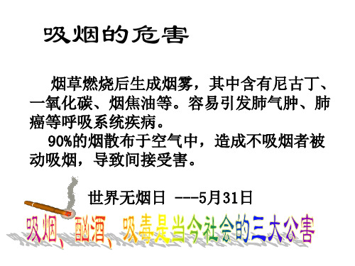 七年级生物拒绝吸烟酗酒(新编201912)
