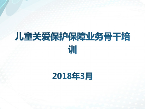 儿童督导员、儿童主任 业务培训PPT