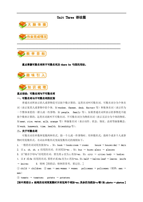 2019年七年级英语下册Unit3FoodandDrink语法篇试题