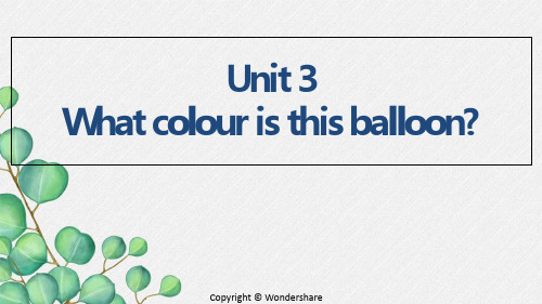 《Unit 3 What colour is balloon》课件 (公开课)2022年湘少版2