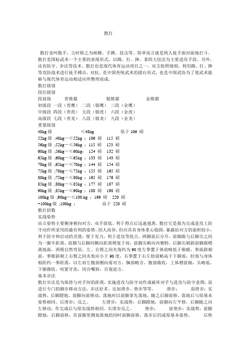 散打