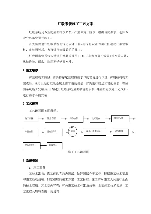 虹吸系统施工工艺方案