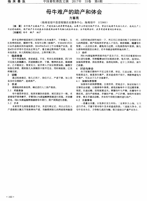 母牛难产的助产和体会