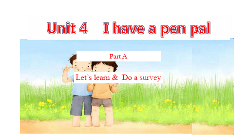 (精优课件)六年级上册英语Unit 4 A+B 两部分 Let's learn人教PEP