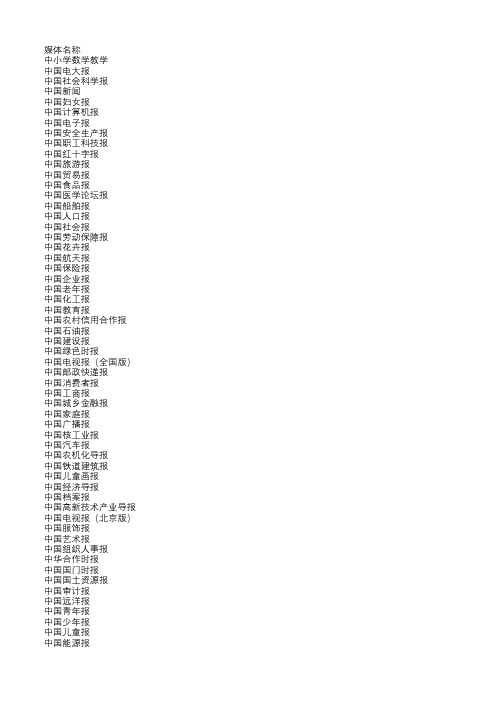 报业清单