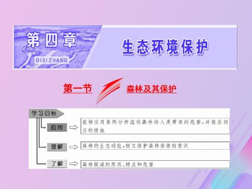 2018_2019学年高中地理第四章生态环境保护第一节森林及其保护课件新人教版选修6