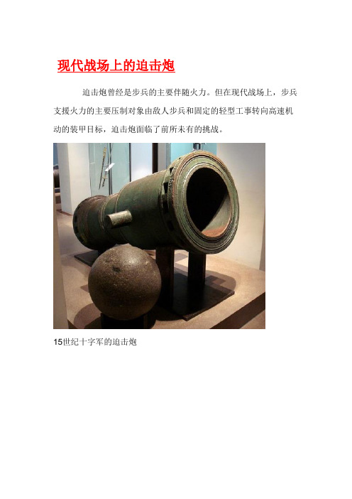 现代战场上的迫击炮(图)