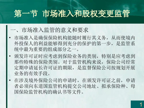 第二十章  保险监管内容  《保险学》PPT课件