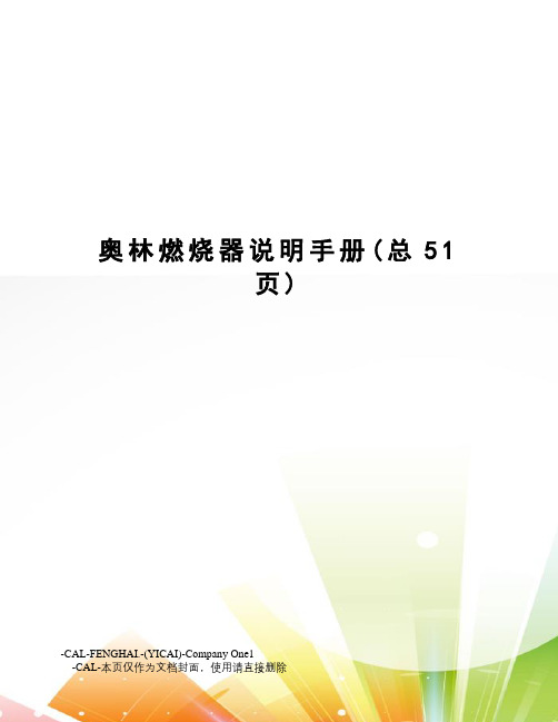 奥林燃烧器说明手册