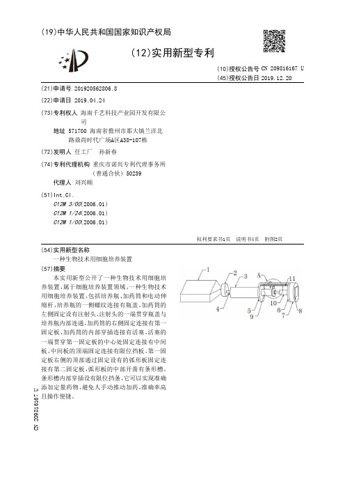 【CN209816167U】一种生物技术用细胞培养装置【专利】