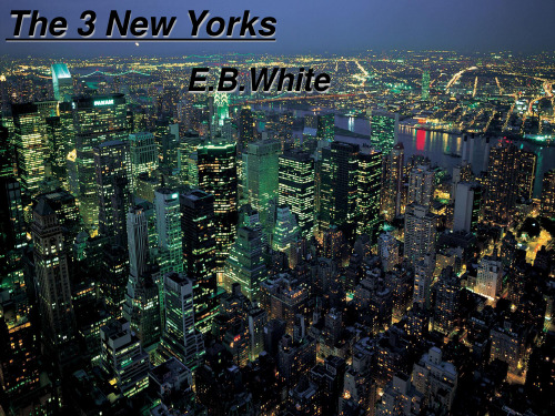 3 new yorks 精华赏析