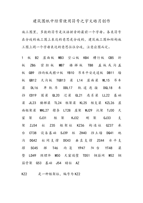 建筑图纸中常用符号