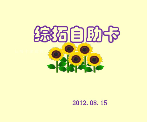 平安保险自助卡手册