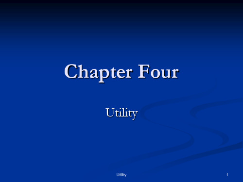 中级微观经济学-Ch4utility
