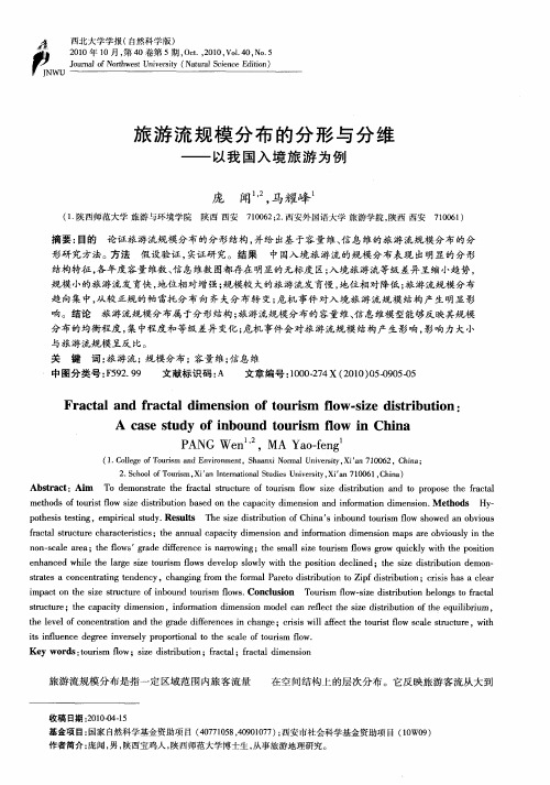 旅游流规模分布的分形与分维——以我国入境旅游为例