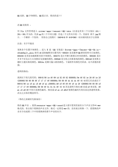 手机QQ文件修改