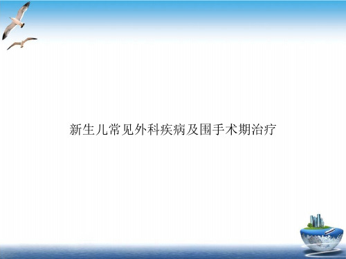 生儿常见外科疾病及围手术期治疗PPT培训课件