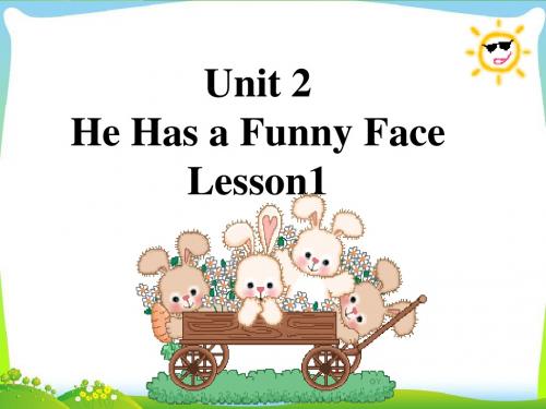 Unit 2 He Has a Funny Face Lesson1 课件 2-公开课-优质课(重大版三年级起点精品四上)