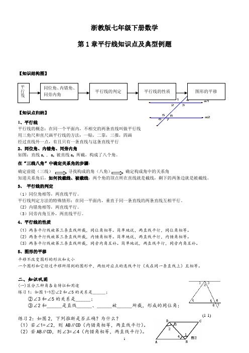 浙教版七年级下数学-知识点经典题目
