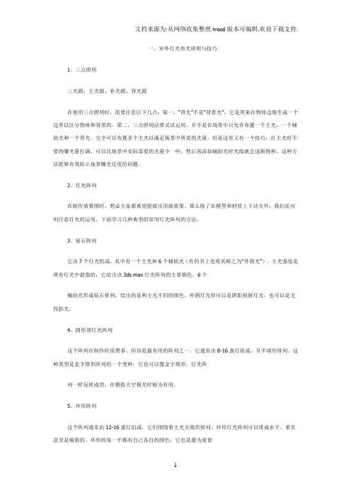 3dmax白天及夜景灯光布光方法与技巧