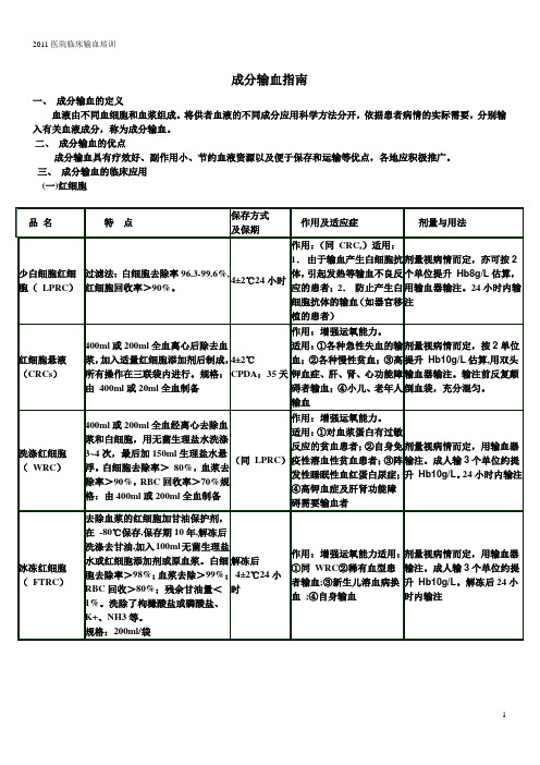 通讯 成分输血指南(2)