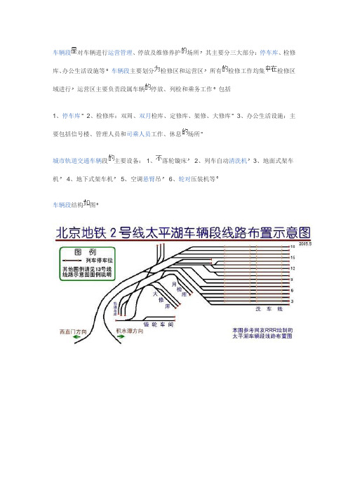 地铁车辆段的一般布局及设备配置