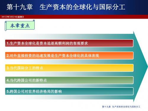 19第十九章生产资本的全球化与国际分工