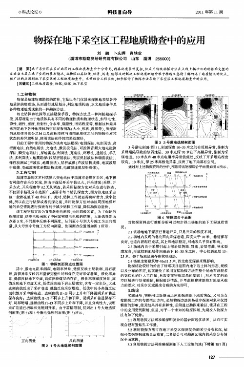 物探在地下采空区工程地质勘查中的应用